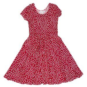 Dot Dot Smile Twirling dress Red w White Polka dots